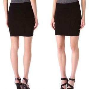 Helmut Lang | ‘Gala’ Classic Black Jersey Knit Stretch Bodycon Pencil Midi Skirt